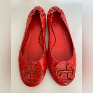 Tory Burch Ballet Flats Orange Size 10